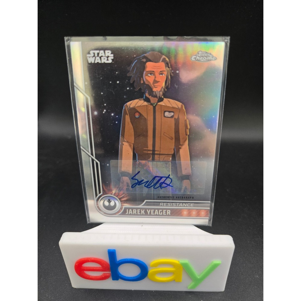 2019 Topps Chrome Star Wars Resistance Jarek Yeager Auto Scott Lawrence Signed